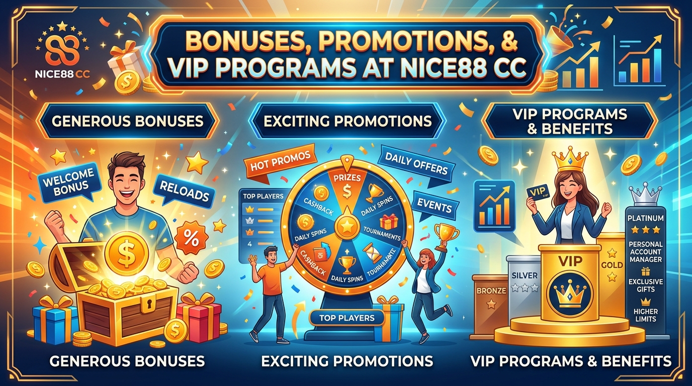 Bonuses, Promotions, and VIP Programs at Nice88 CC